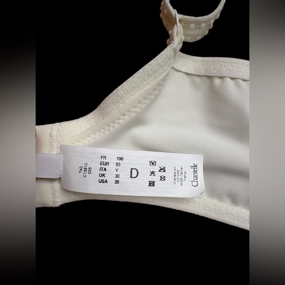 Chantelle Pont Neuf Lace Underwire Bra, Ivory, Size 38D 🫦 - Picture 8 of 11